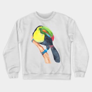 Toucan tocard watercolor Crewneck Sweatshirt